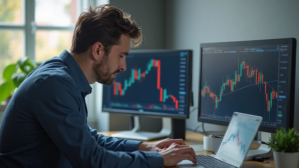 Beispiele von Candlestick-Mustern und technischen Analysetools auf Handelsterminal