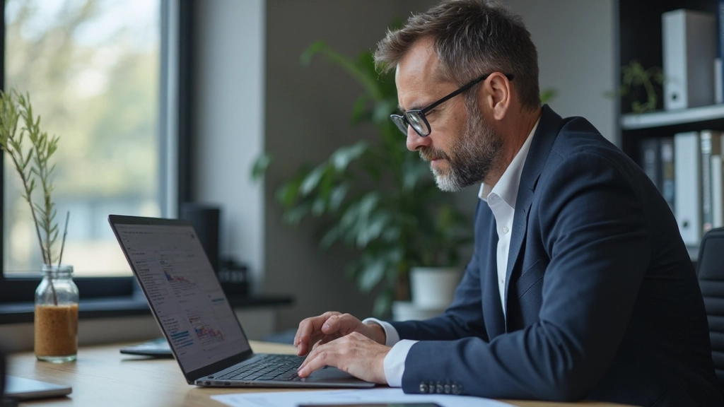 Langfristige Vermögensaufbau mit stabilen Investitionen, Wachstumsgrafik auf Monitor