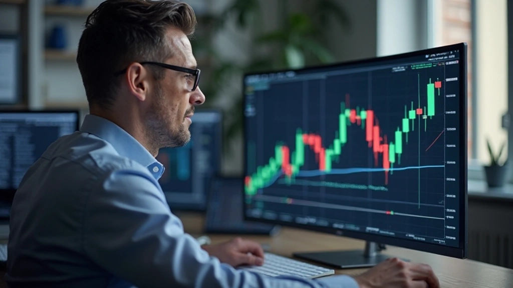 Technischer Analyst zeichnet Trendlinien auf Preischart