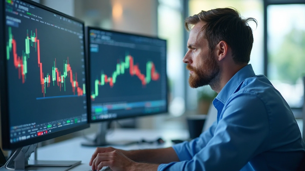 Professionelle Börsensoftware mit Aktiendiagrammen und Marktdaten auf Computerbildschirm