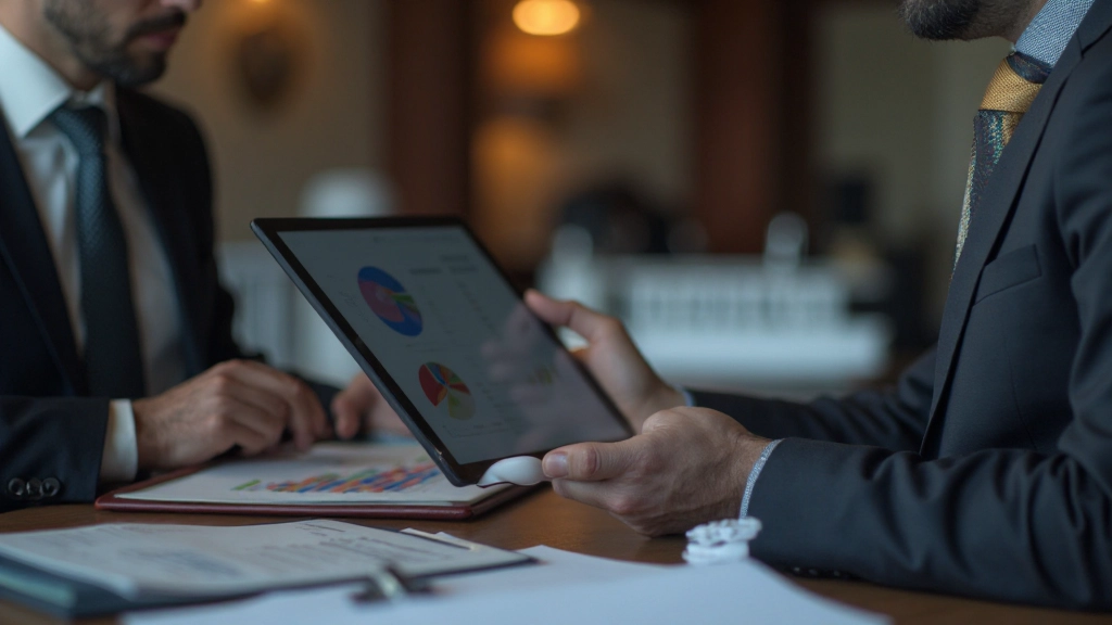 Diversifiziertes Aktienportfolio auf Tablet