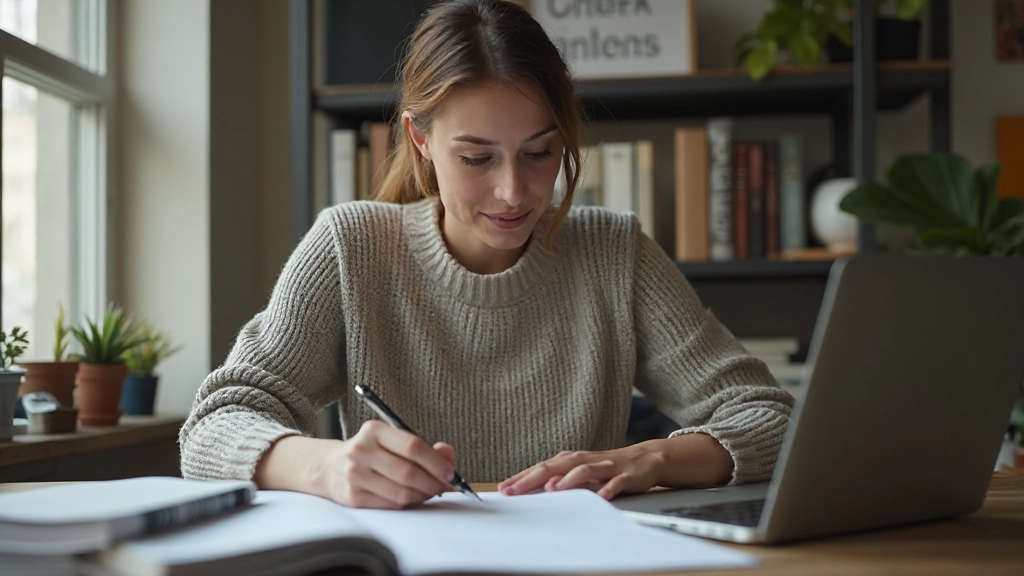 Anfänger lernt Grundlagen des Aktienhandels mit Büchern und Laptop
