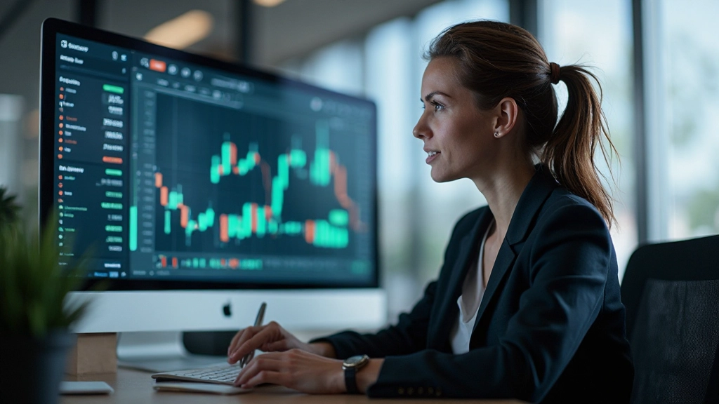 Trader nutzt automatisierte Trading-Bots und Algorithmen