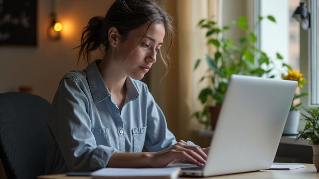 Anfänger analysiert Börsendiagramme und Aktienkurse auf Laptop mit Lernmaterial